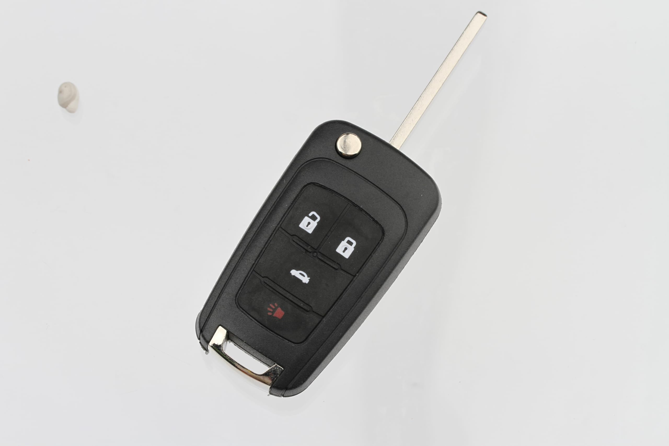 FOBTEK Flip Key Fob Shell Case & Button Pad for Chevy GMC Buick OHT01060512
