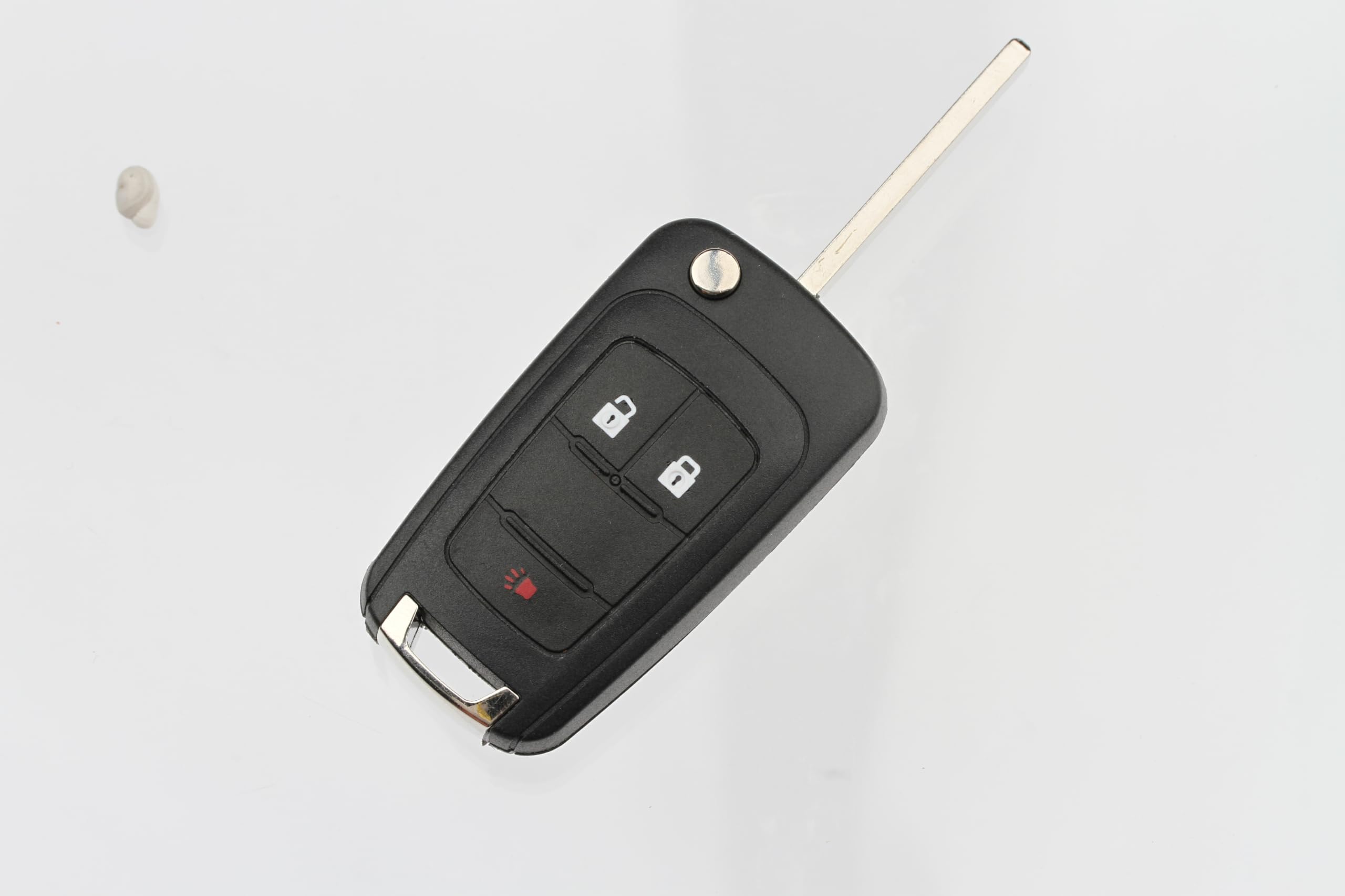 FOBTEK Flip Key Fob Shell Case & Button Pad for Chevy GMC OHT01060512