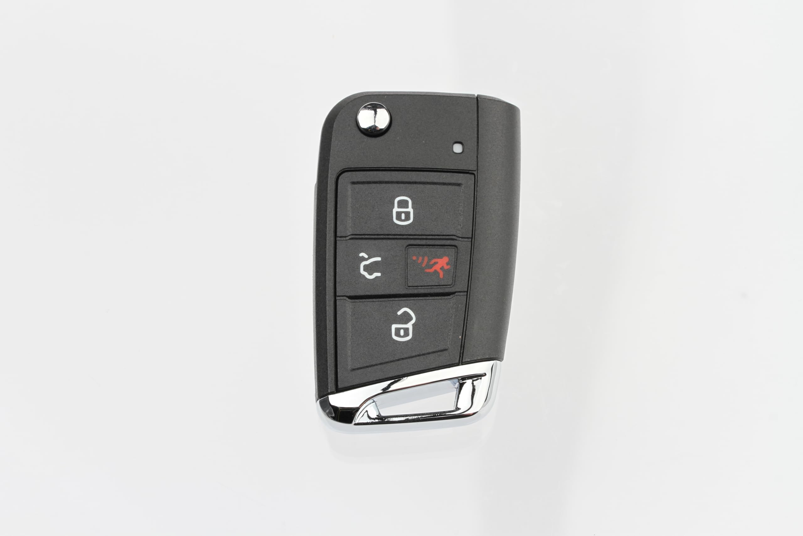 FOBTEK Flip Key Fob Shell Case for Volkswagen NBGFS12P01, 4-Button