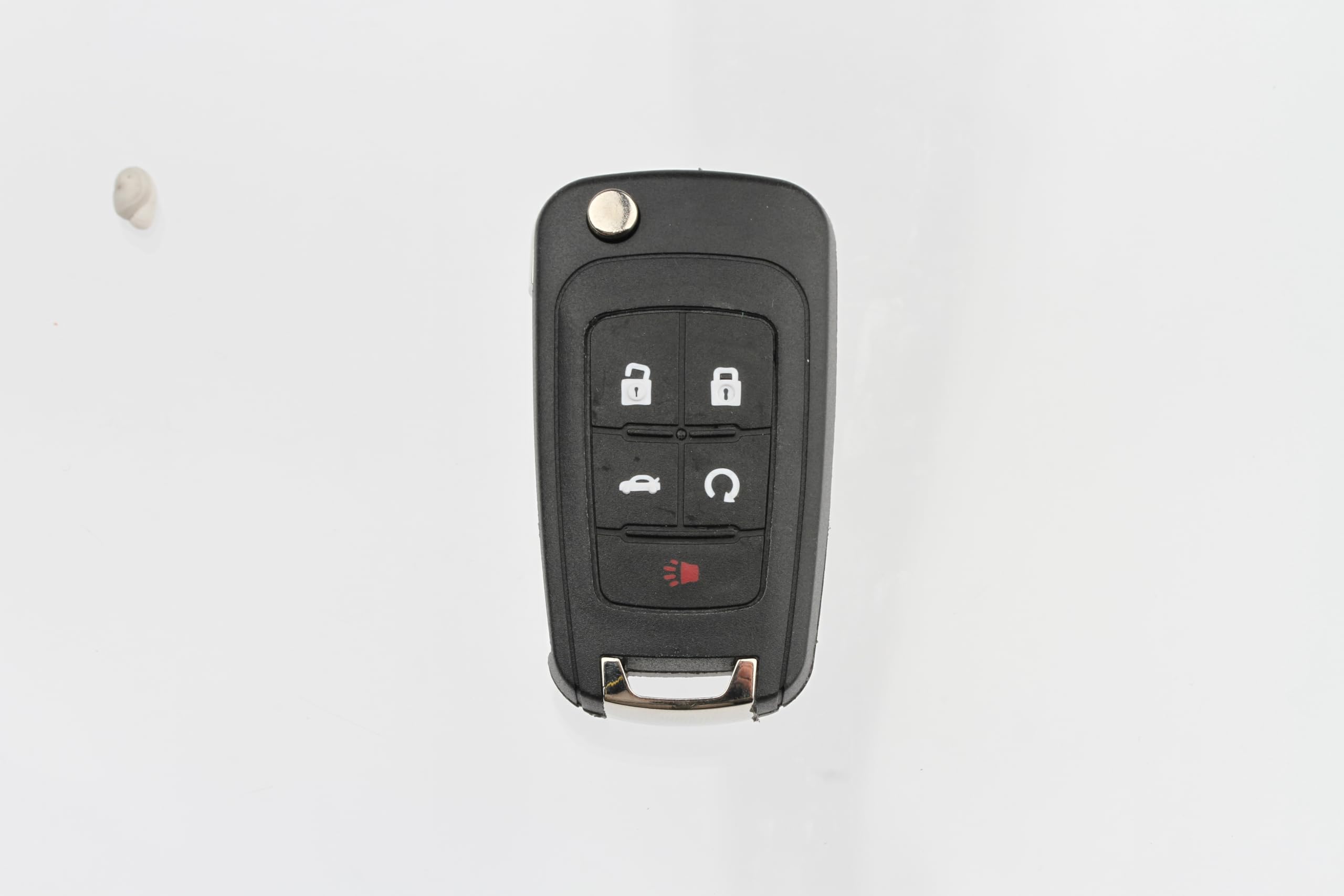 FOBTEK Flip Key Fob Shell Case for Chevy GMC Buick OHT01060512, 5-Button