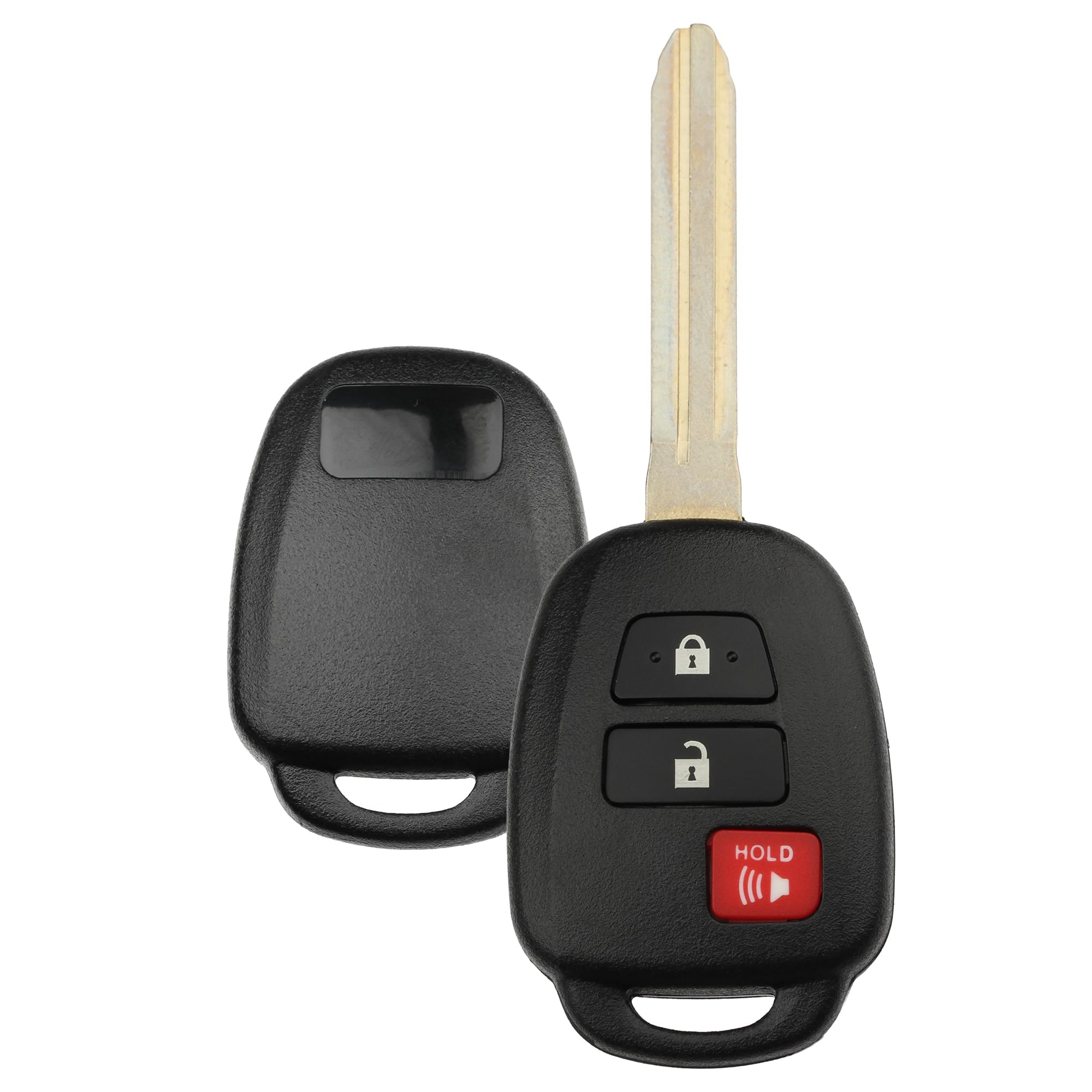FOBTEK Key Fob Shell Case & Button Pad for Toyota GQ4-52T, 3-Button