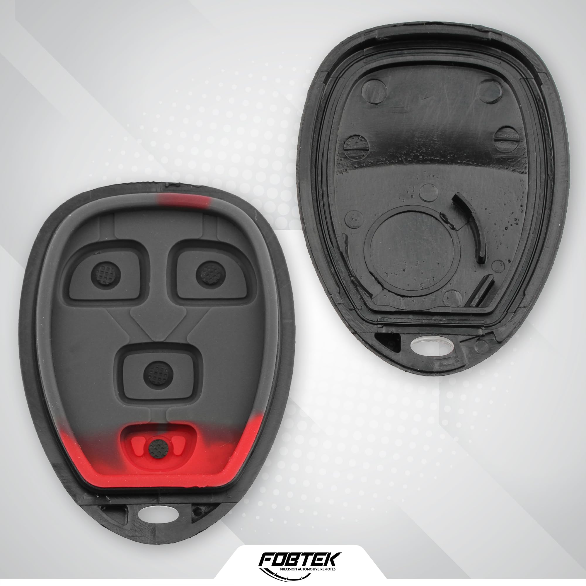 FOBTEK Key Fob Shell Case & Button Pad for Chevy Buick Cadillac OUC60270