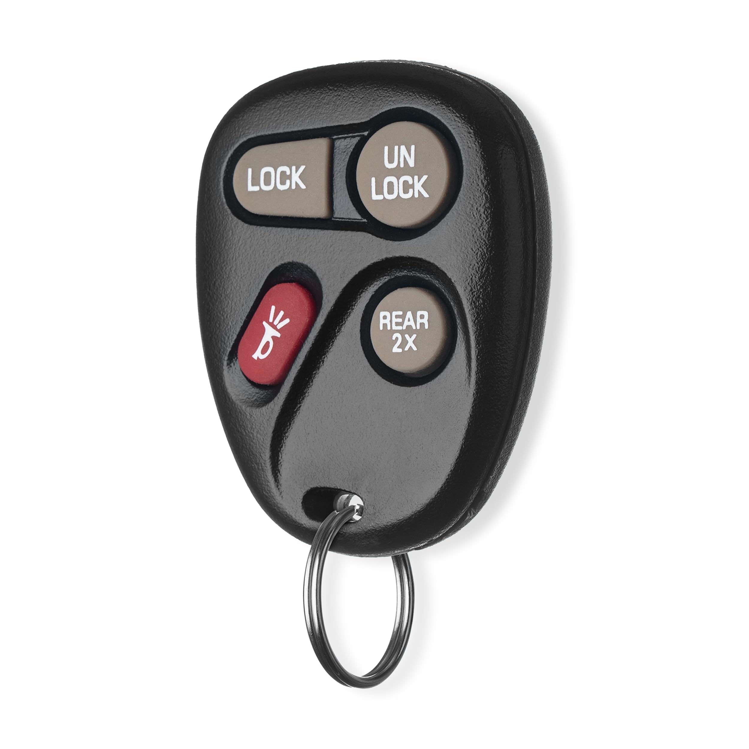FOBTEK Key Fob Keyless Entry Remote Shell Case for Chevrolet Malibu, Chevrolet Camaro, Chevrolet Monte Carlo, Pontiac Grand Am, Pontiac Grand Prix Replacement for ABO1502T (4-Button)