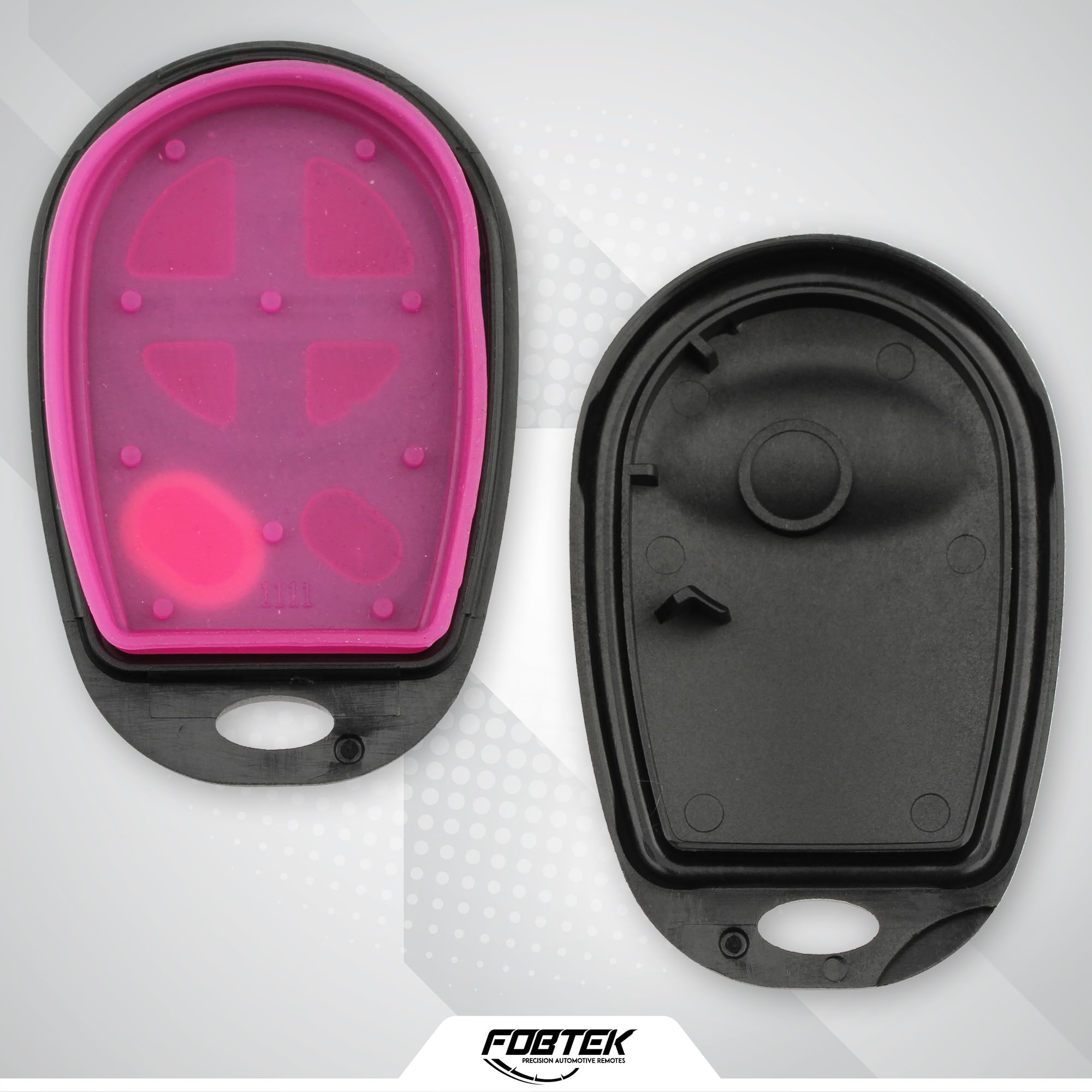 FOBTEK Key Fob Shell Case & Button Pad for Toyota GQ43VT20T