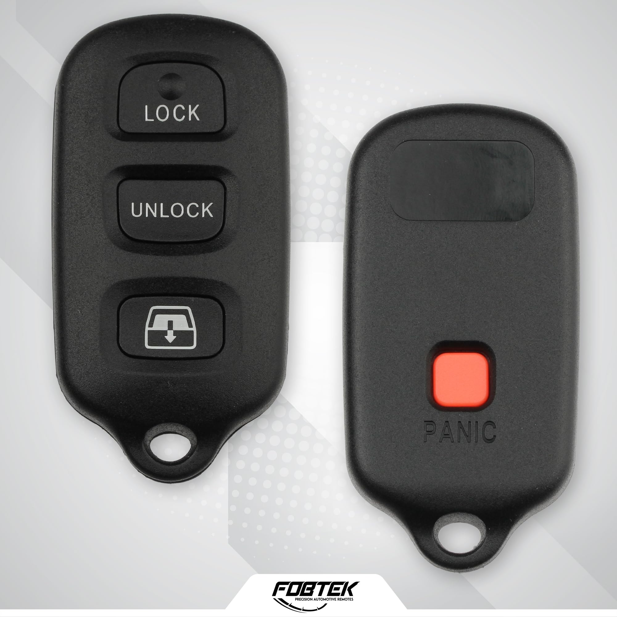 FOBTEK Key Fob Shell Case & Button Pad for Toyota HYQ12BBX, 3-Button