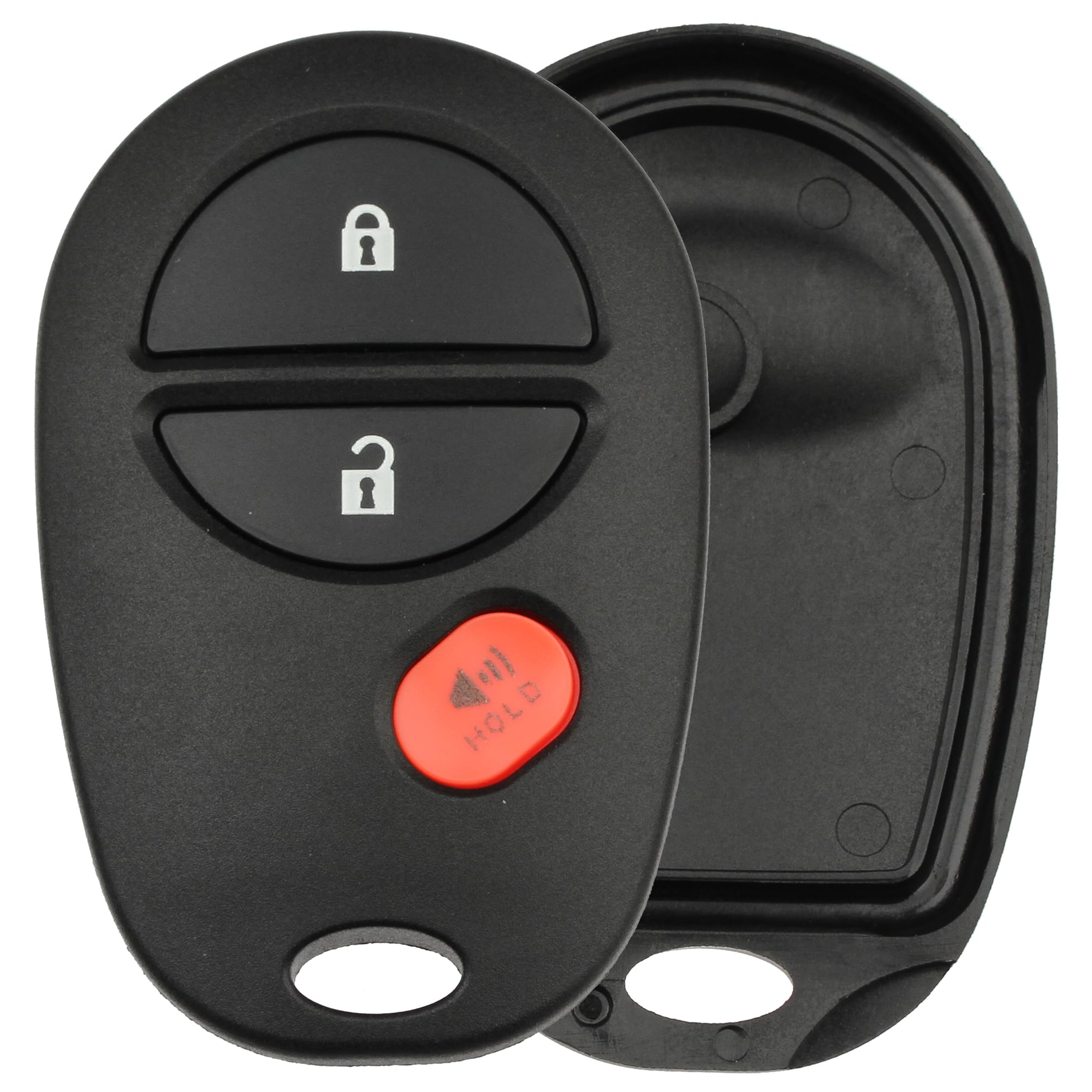 FOBTEK Key Fob Shell Case for Toyota GQ43VT20T, 3-Button