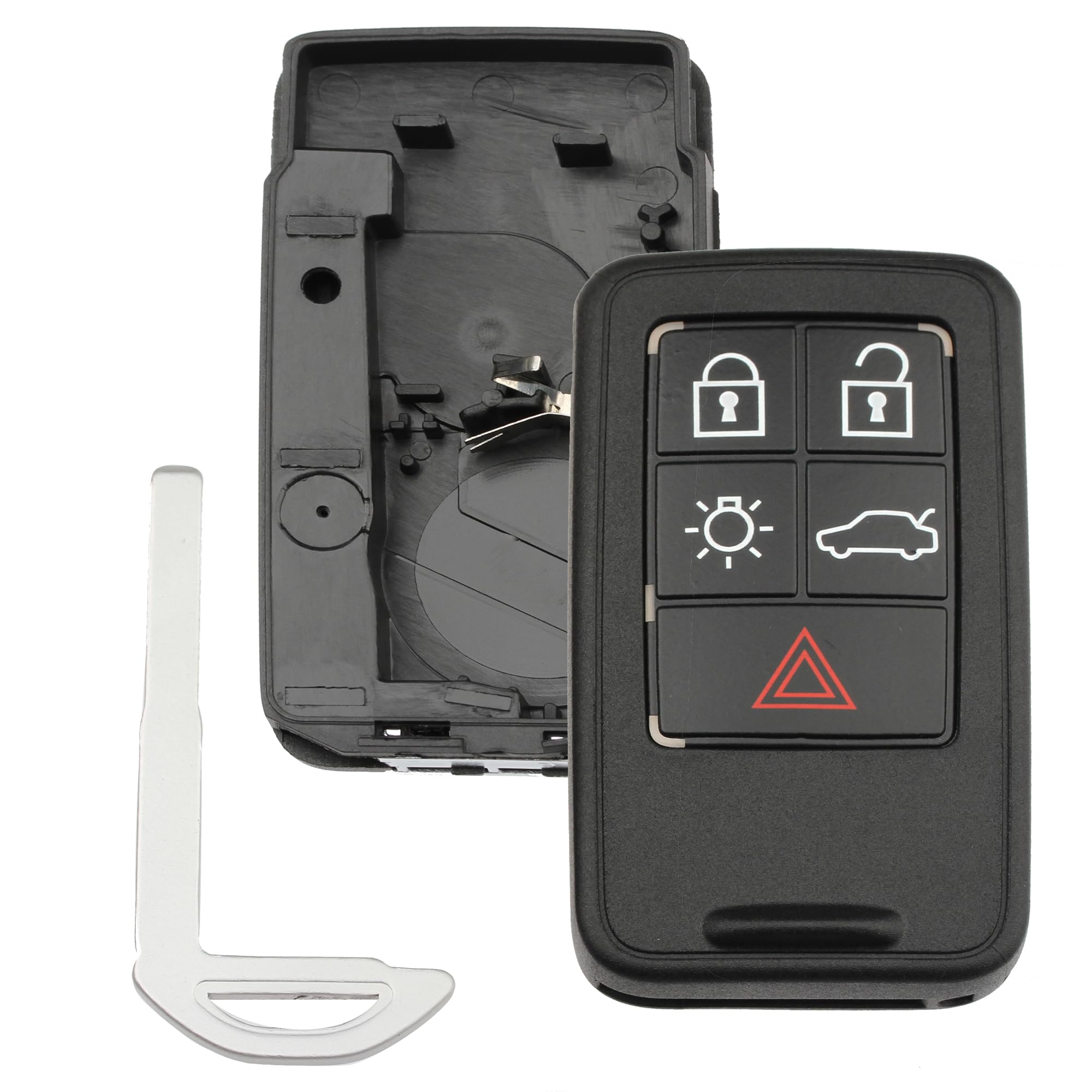 FOBTEK Smart Key Fob Shell Case for Volvo KR55WK49264, 5-Button
