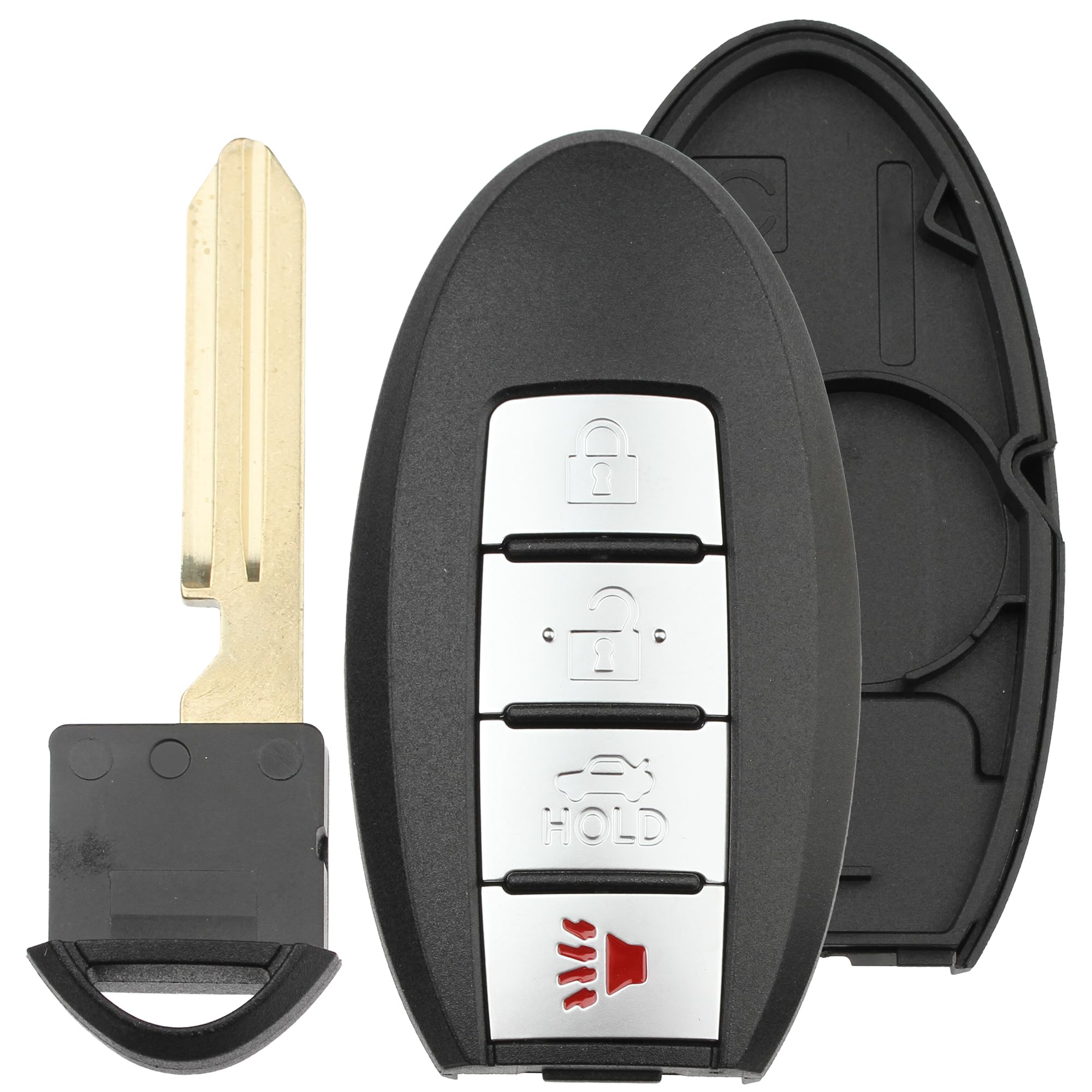 FOBTEK Smart Key Fob Shell Case for Infiniti FX35 FX37 G35 G37, 4-Button