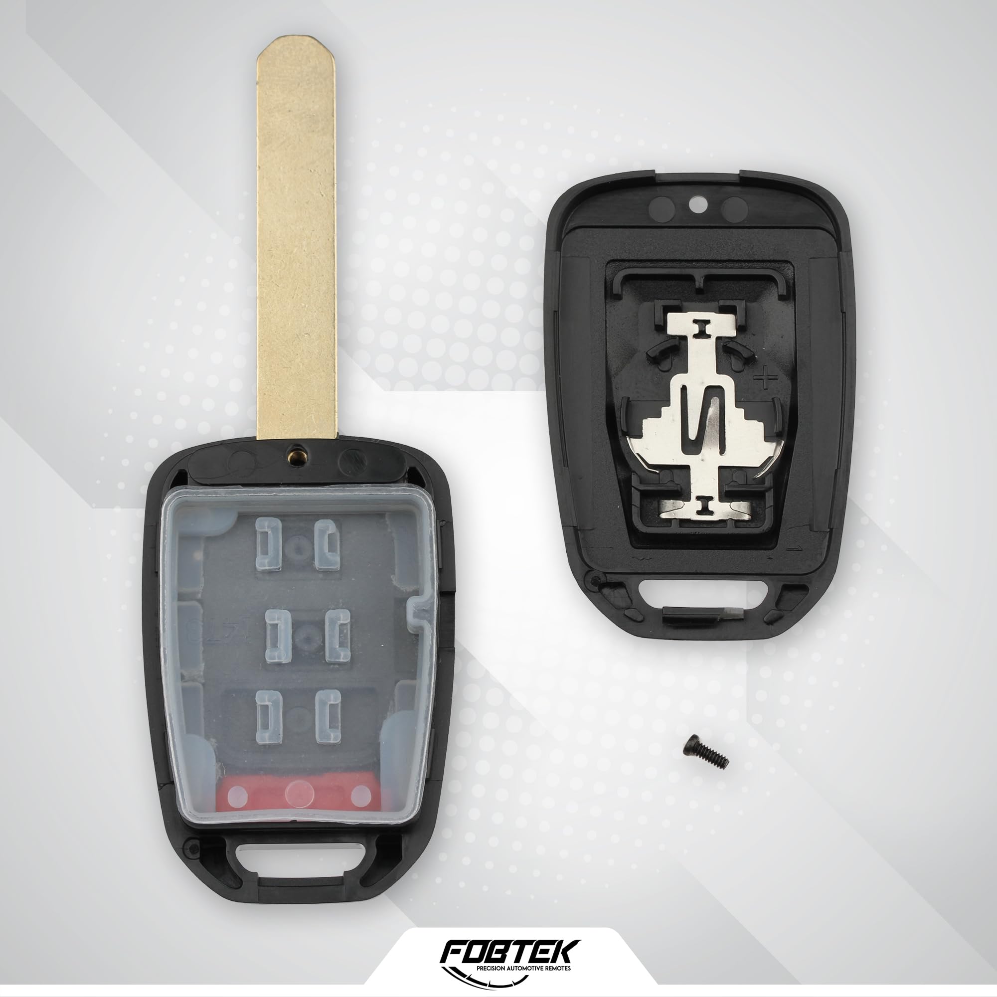 FOBTEK Key Fob Shell Case for Honda MLBHLIK6-1T, 4-Button
