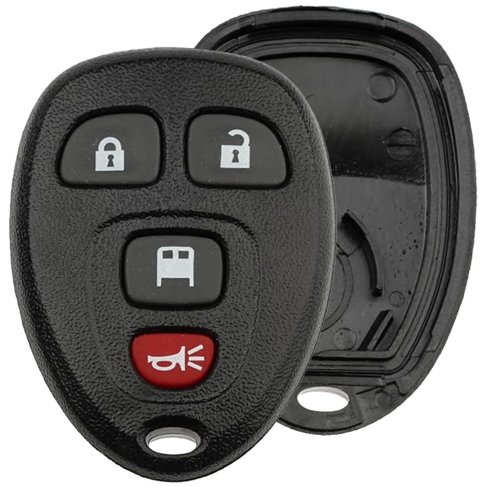 FOBTEK Key Fob Shell Case & Button Pad for Chevy GMC OUC60270, 4-Button