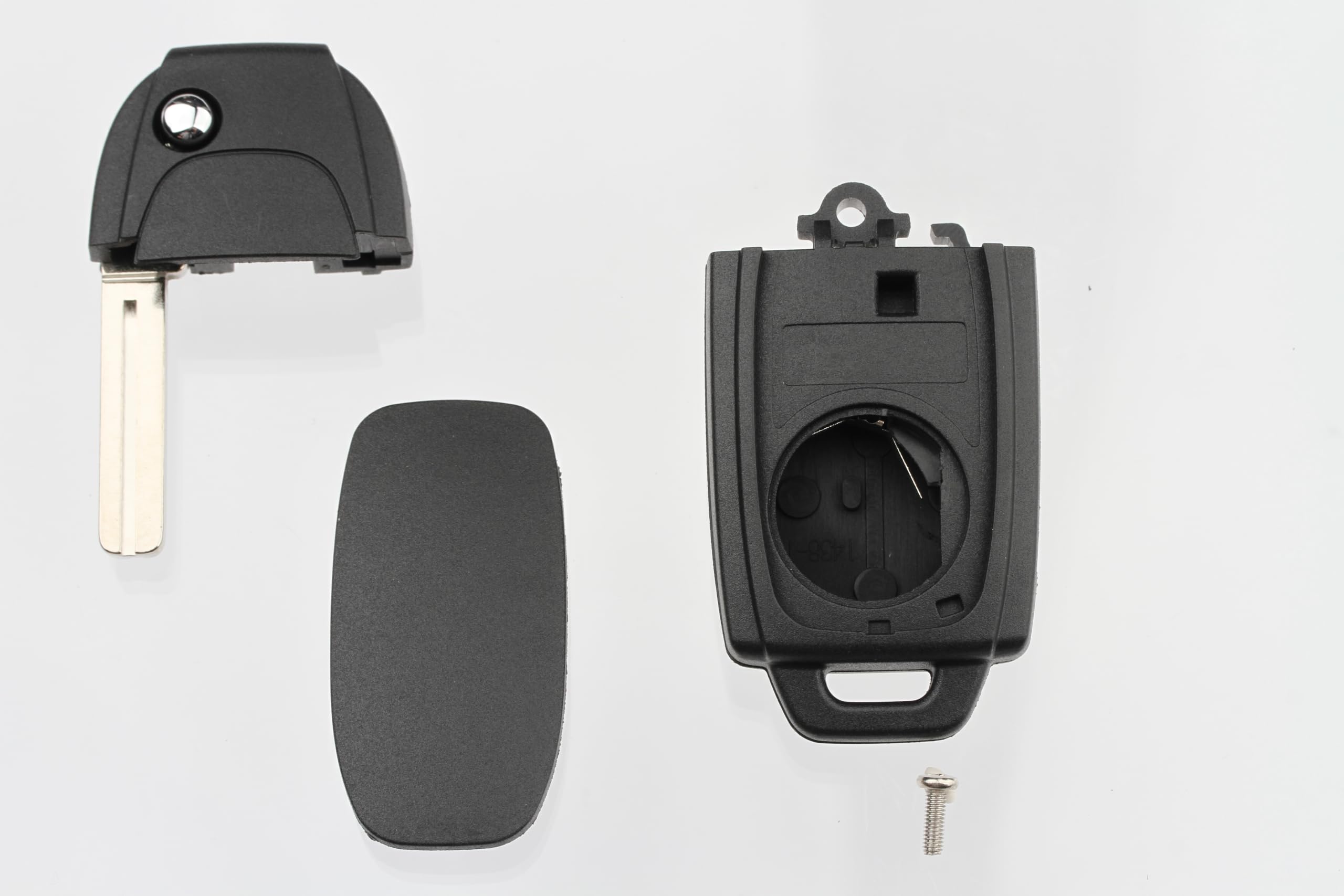 FOBTEK Flip Key Fob Shell Case & Button Pad for Volvo LQNP2T-APU, 5-Button