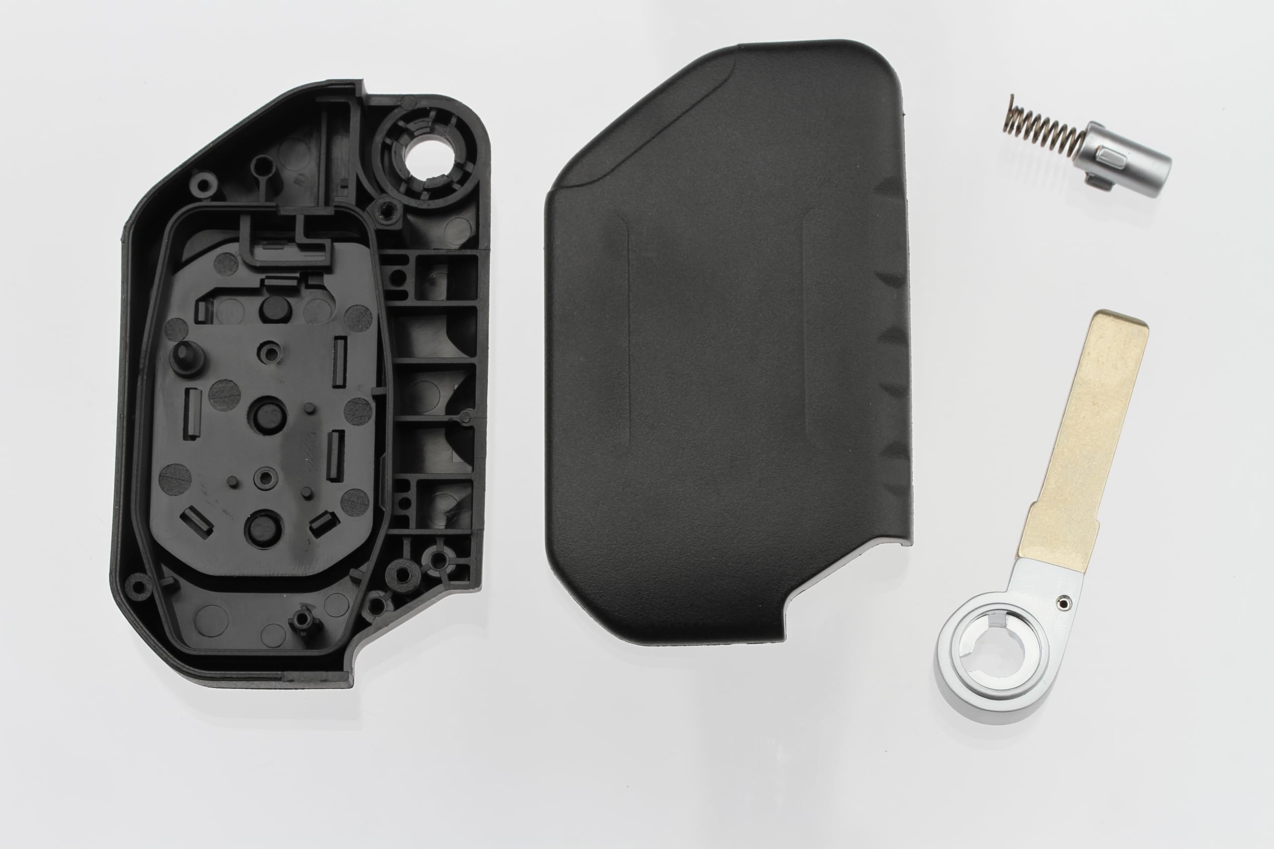 FOBTEK Flip Key Fob Shell Case & Button Pad for Jeep OHT1130261, 3-Button