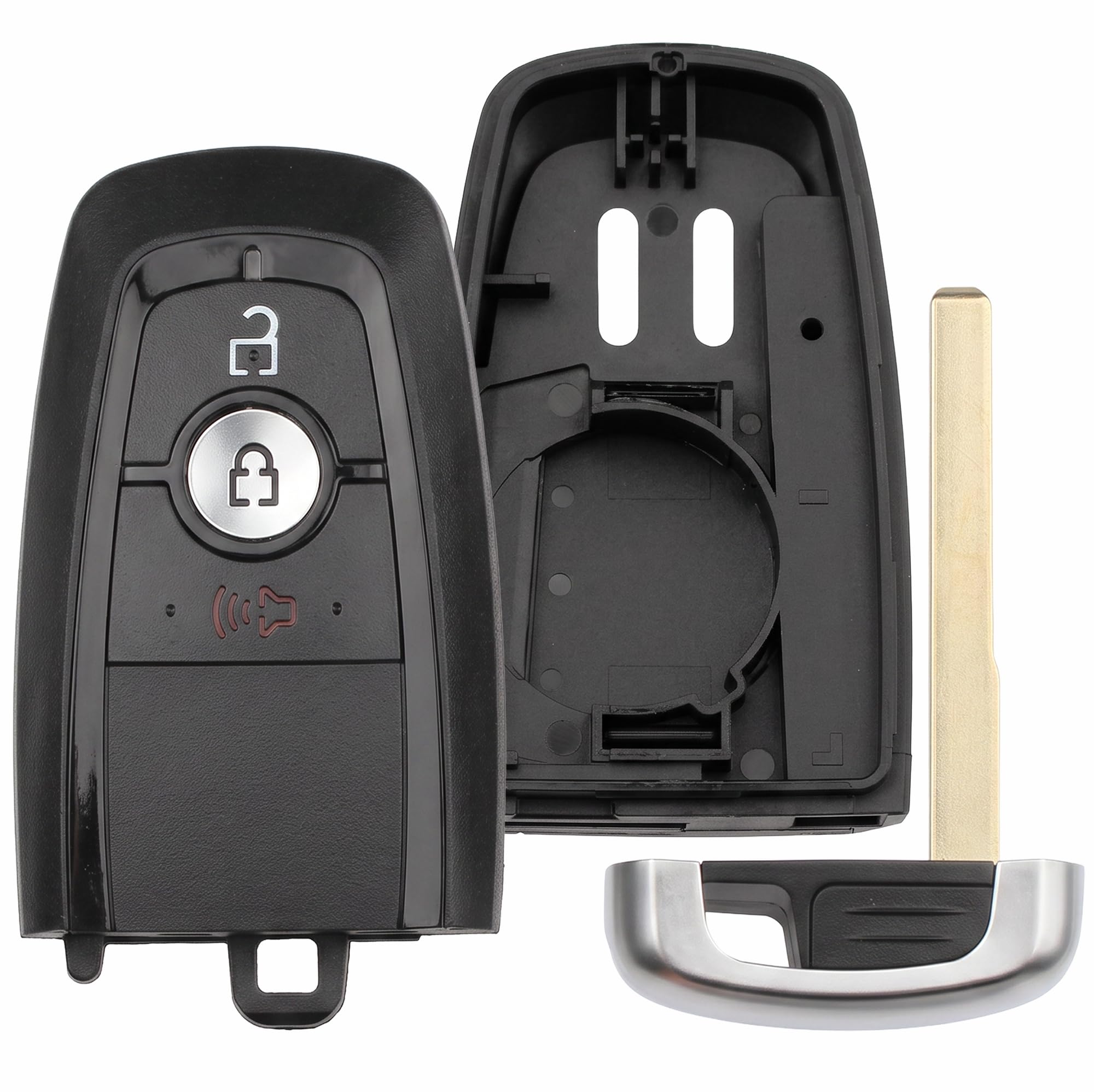 FOBTEK Smart Key Fob Shell Case for Ford M3N-A2C93142300, 3-Button