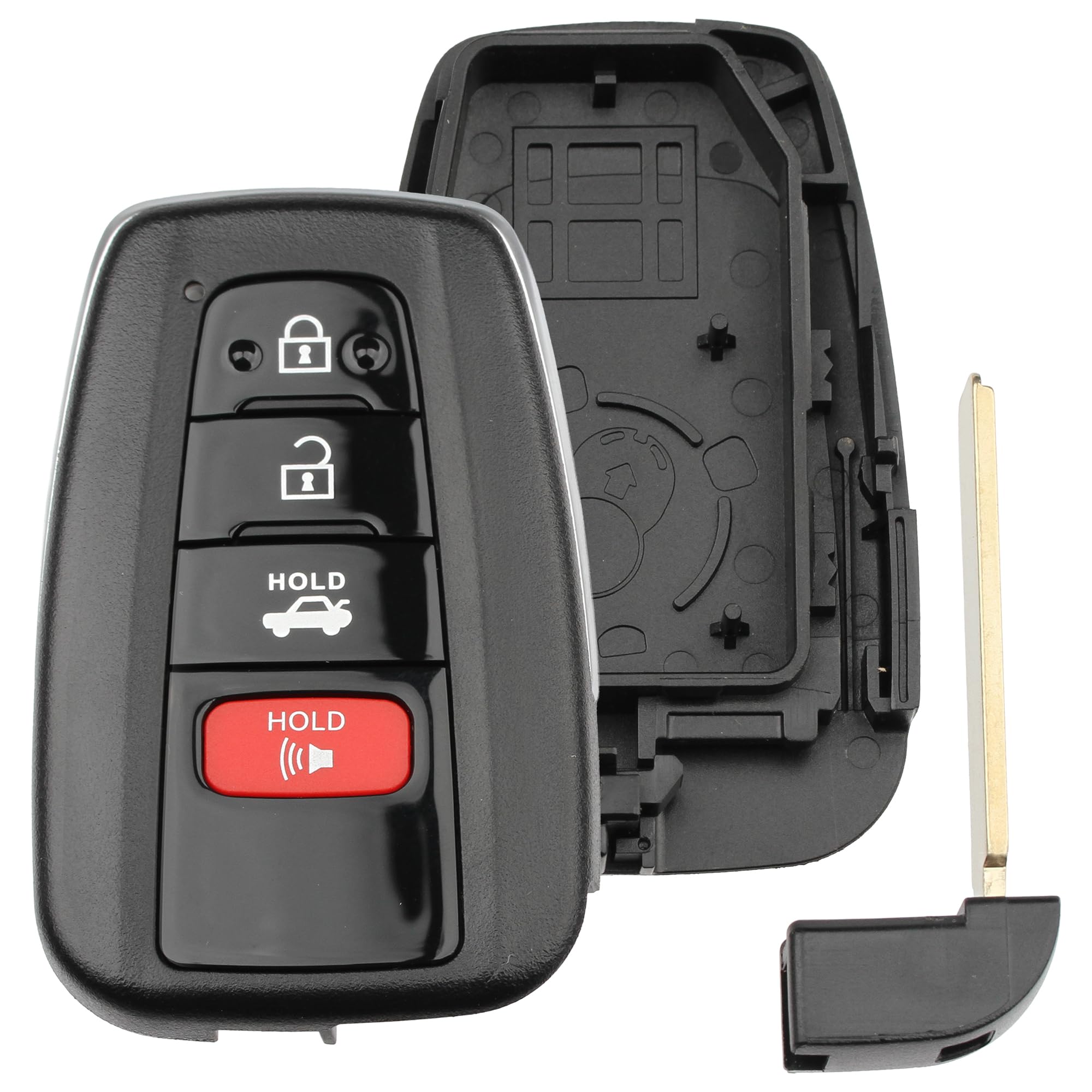 FOBTEK Smart Key Fob Shell Case for Toyota HYQ14FBC, 4-Button