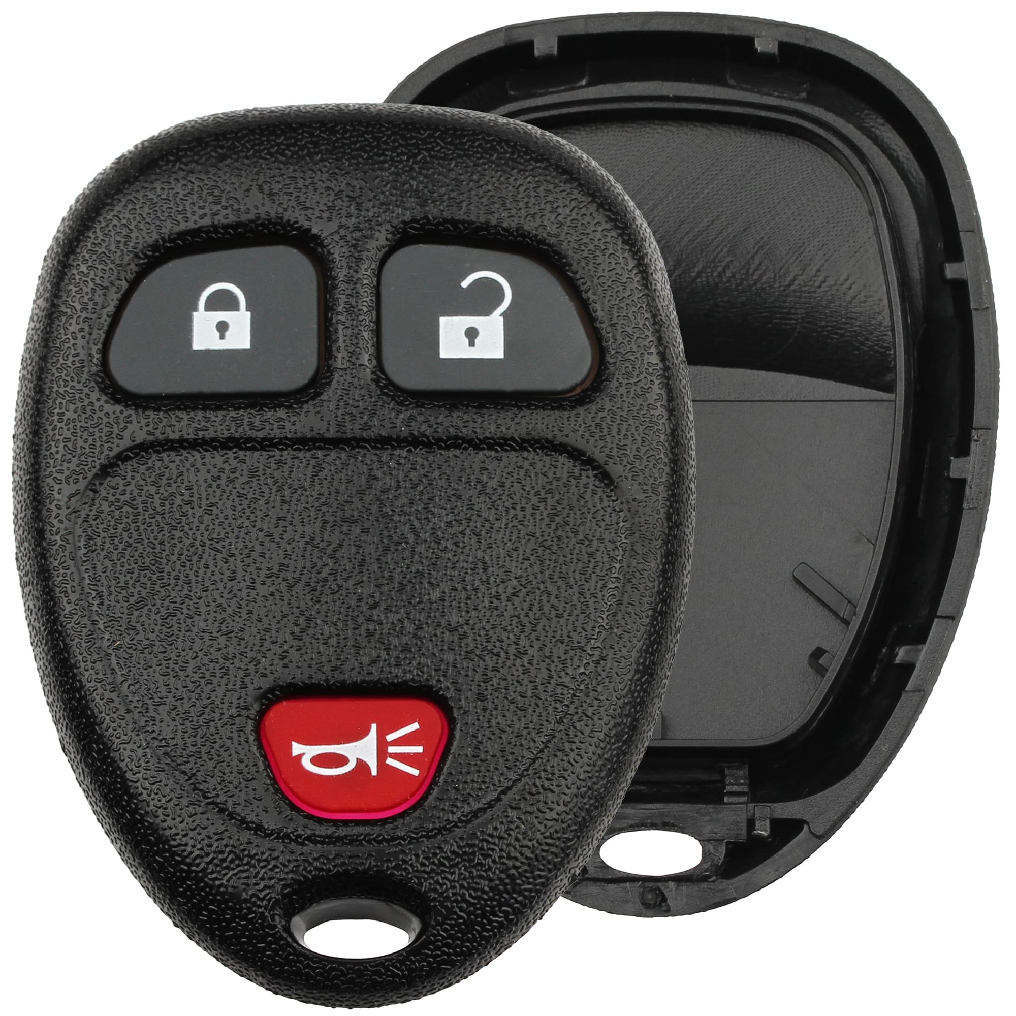 FOBTEK Key Fob Shell Case & Button Pad for Chevy Pontiac KOBGT04A, 6-Button