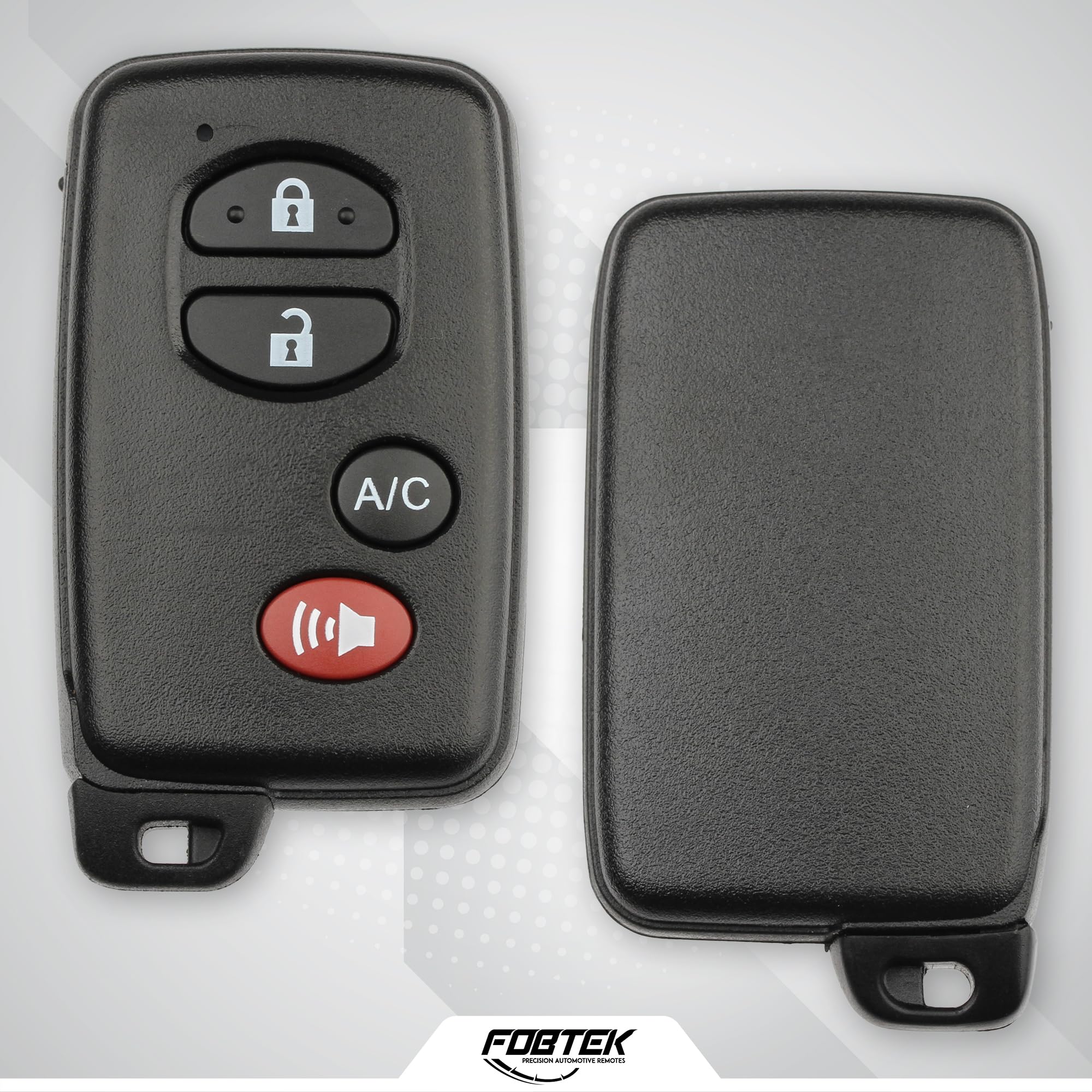 FOBTEK Smart Key Fob Shell Case & Button Pad for Toyota HYQ14AAB, 4-Button