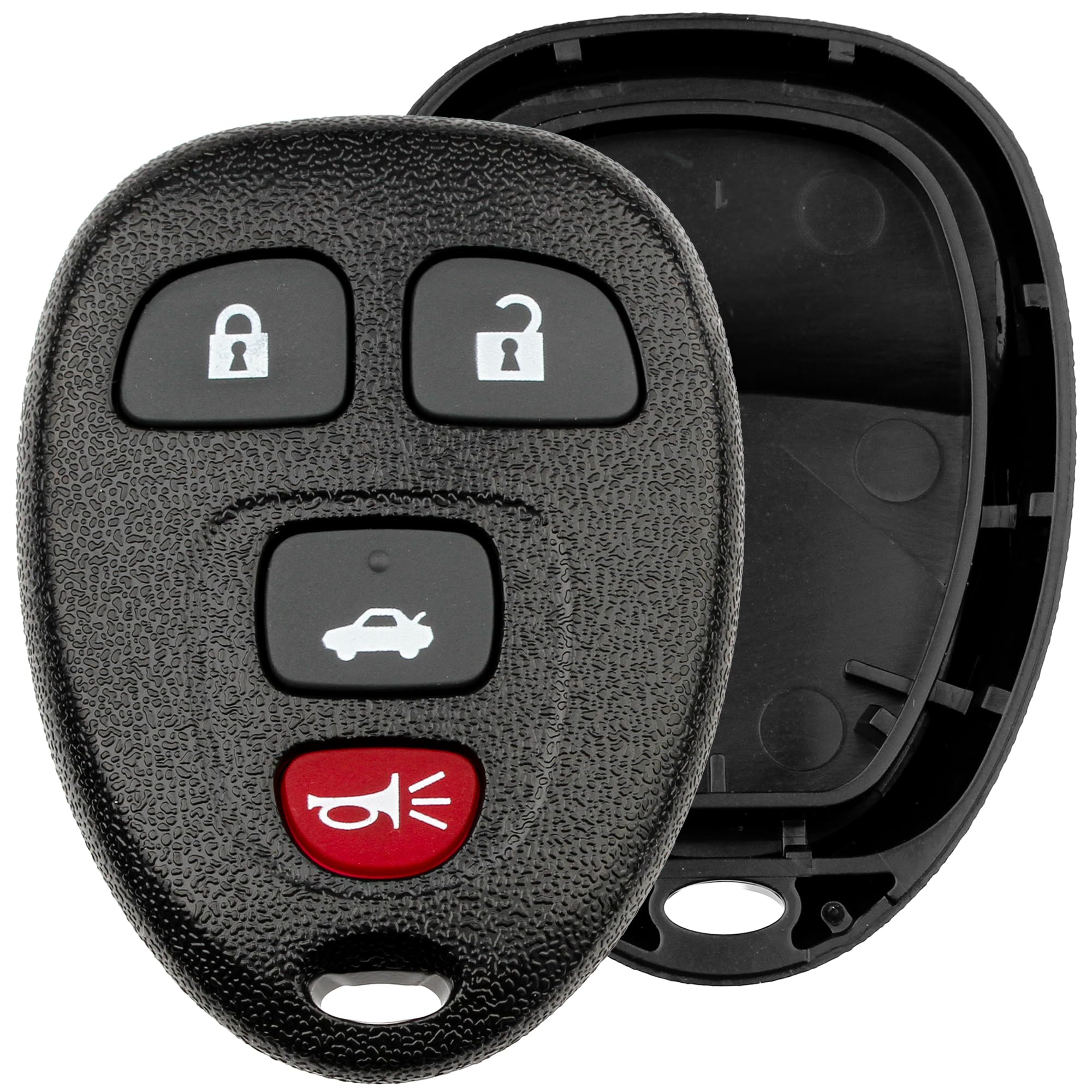 FOBTEK Key Fob Shell Case & Button Pad for Chevy Pontiac Buick KOBGT04A