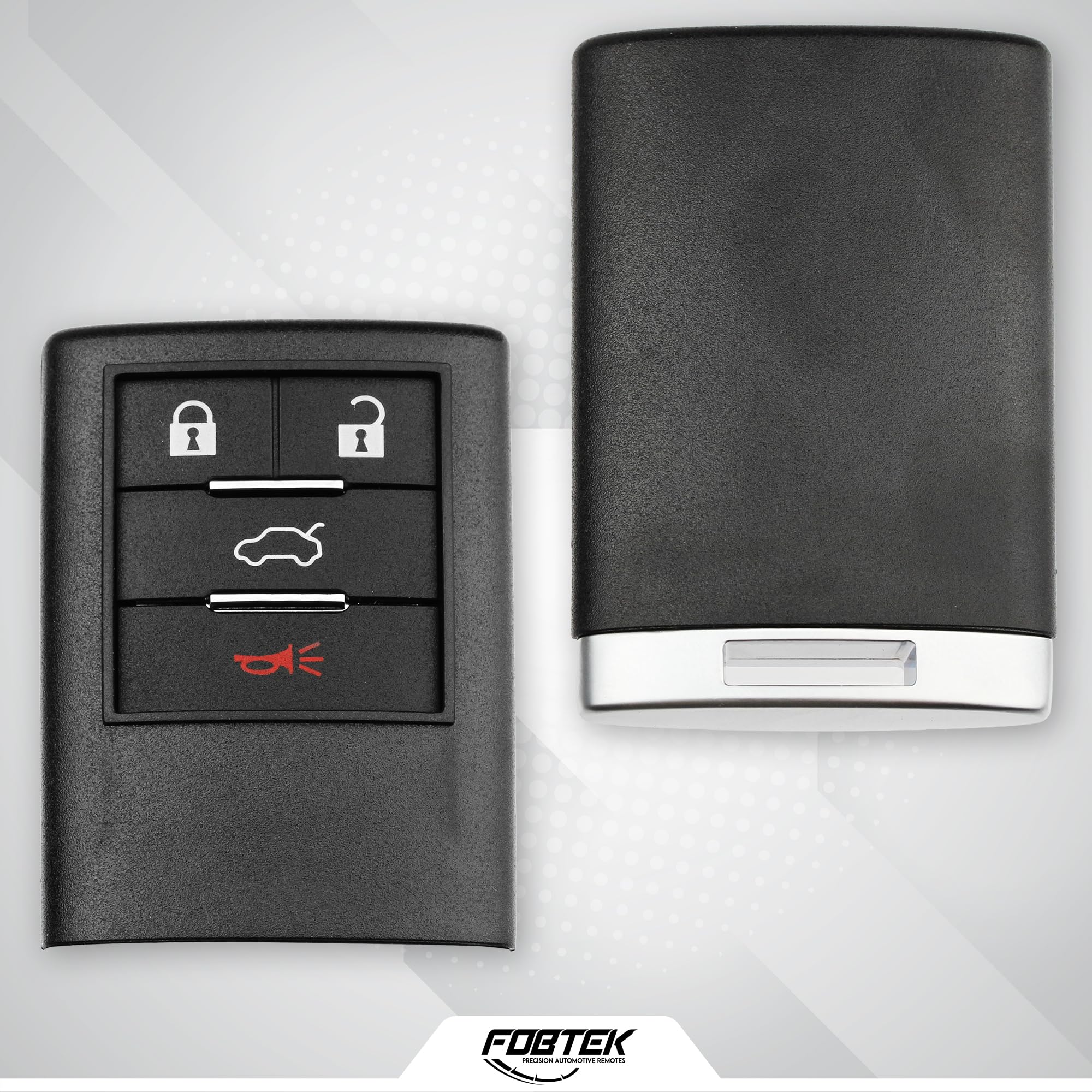 FOBTEK Key Fob Shell Case & Button Pad for Cadillac Chevy GMC OUC6000066