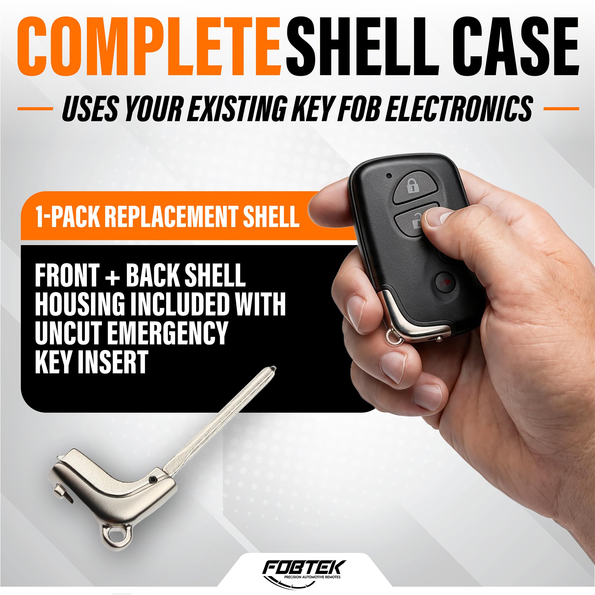 FOBTEK Smart Key Fob Shell Case for Lexus HYQ14ACX, 4-Button
