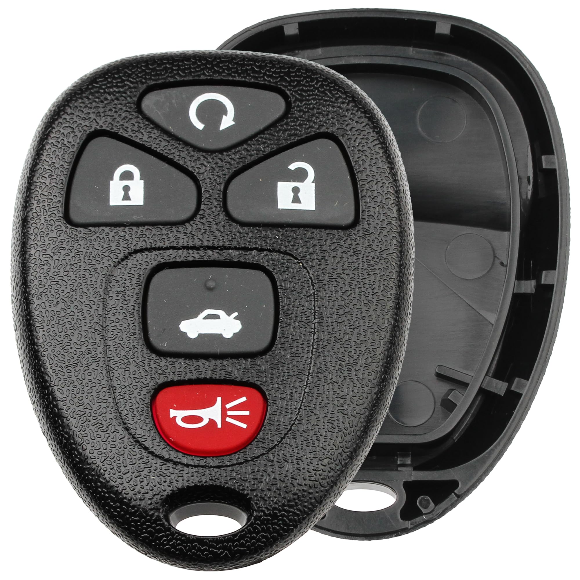 FOBTEK Key Fob Shell Case & Button Pad for Chevy Pontiac KOBGT04A, 5-Button
