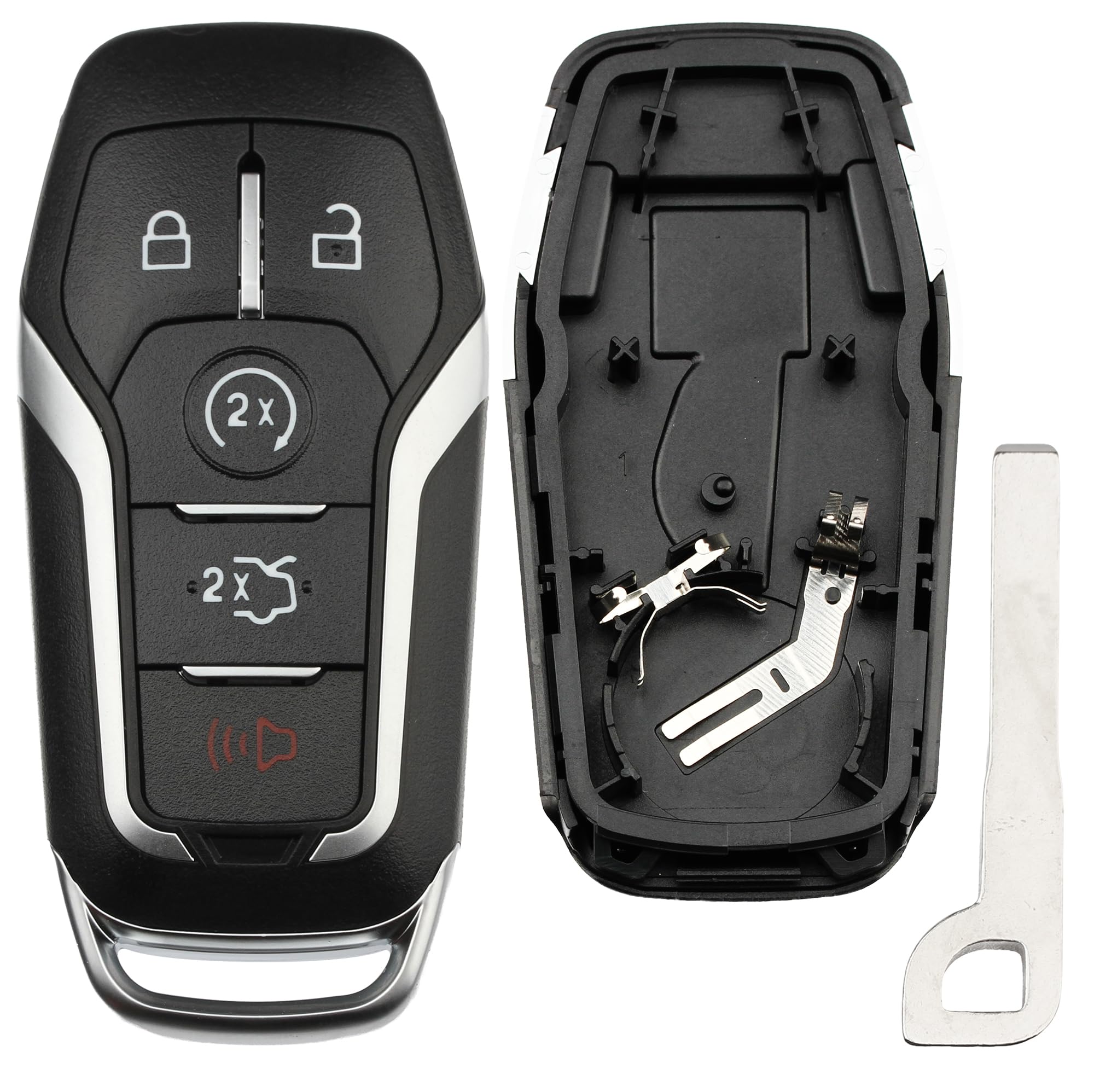FOBTEK Smart Key Fob Shell Case for Ford Lincoln M3N-A2C31243300, 5-Button