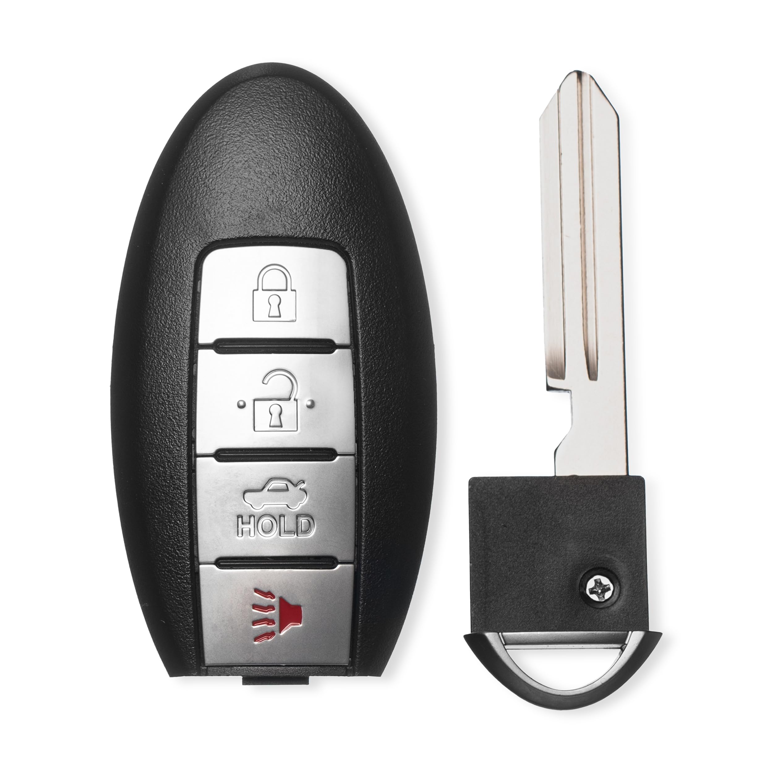 FOBTEK Smart Key Fob Keyless Entry Remote Shell Case for Infiniti FX35, Infiniti FX37, Infiniti FX50, Infiniti G25, Infiniti G35, Infiniti G37 Replacement for KR55WK49622 (4-Button)