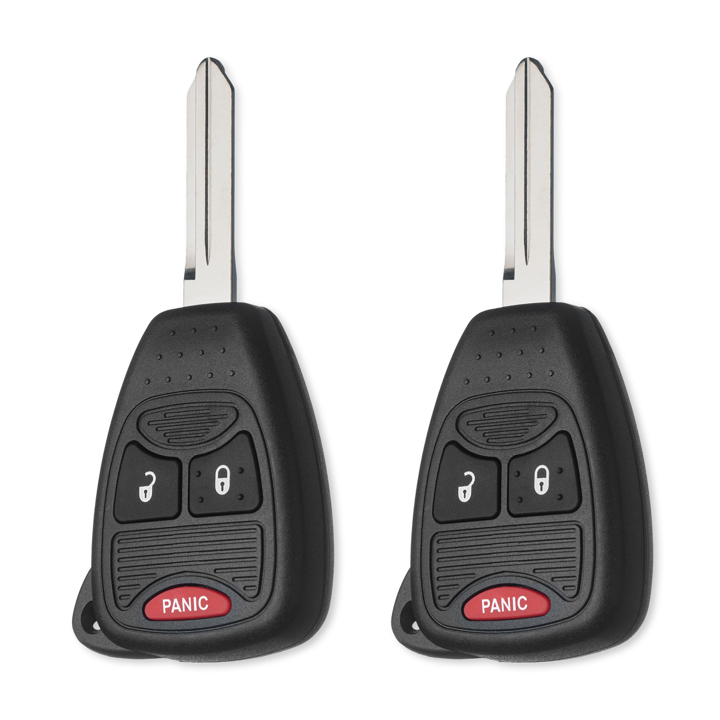 FOBTEK Keyless Entry Remote Head Key Fob for Chrysler Dodge Jeep Replacement for OHT692427AA, 56040649AC (for ID46, 3-Button)