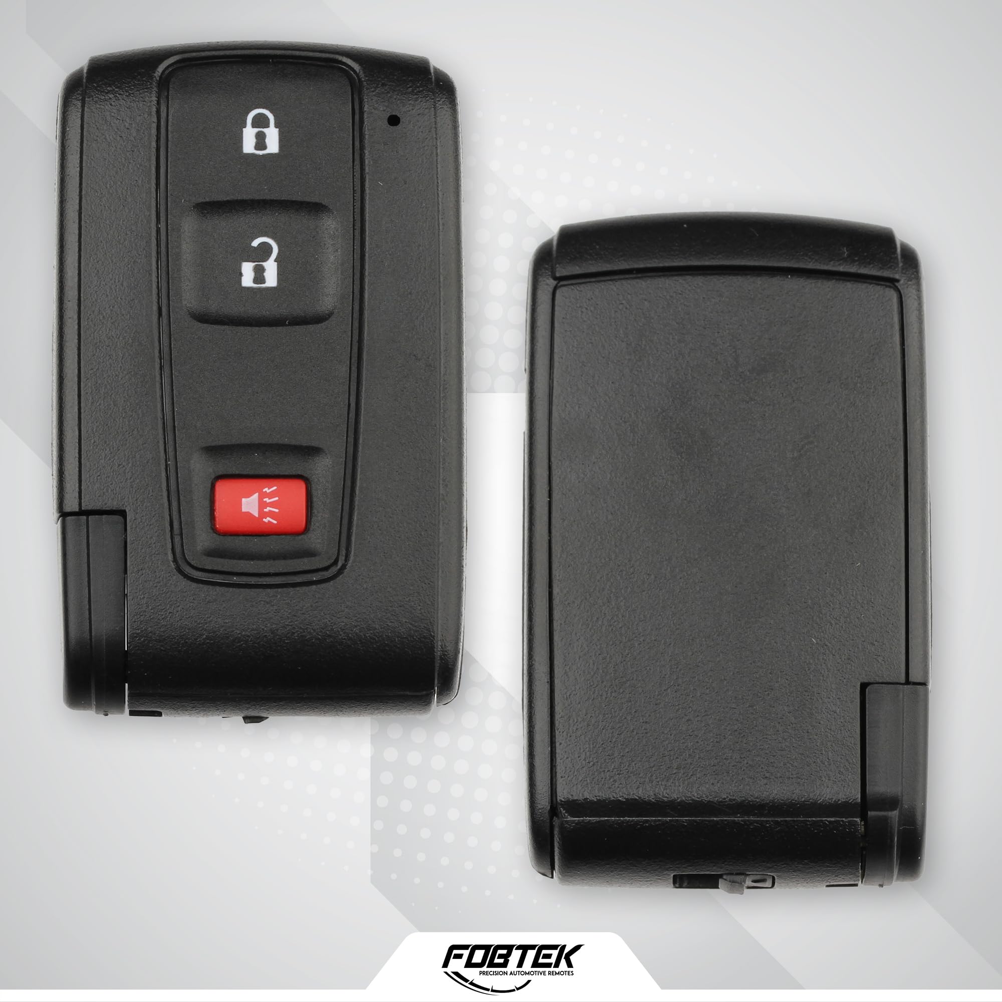 FOBTEK Smart Key Fob Shell Case & Button Pad for Toyota MOZB31EG, 3-Button