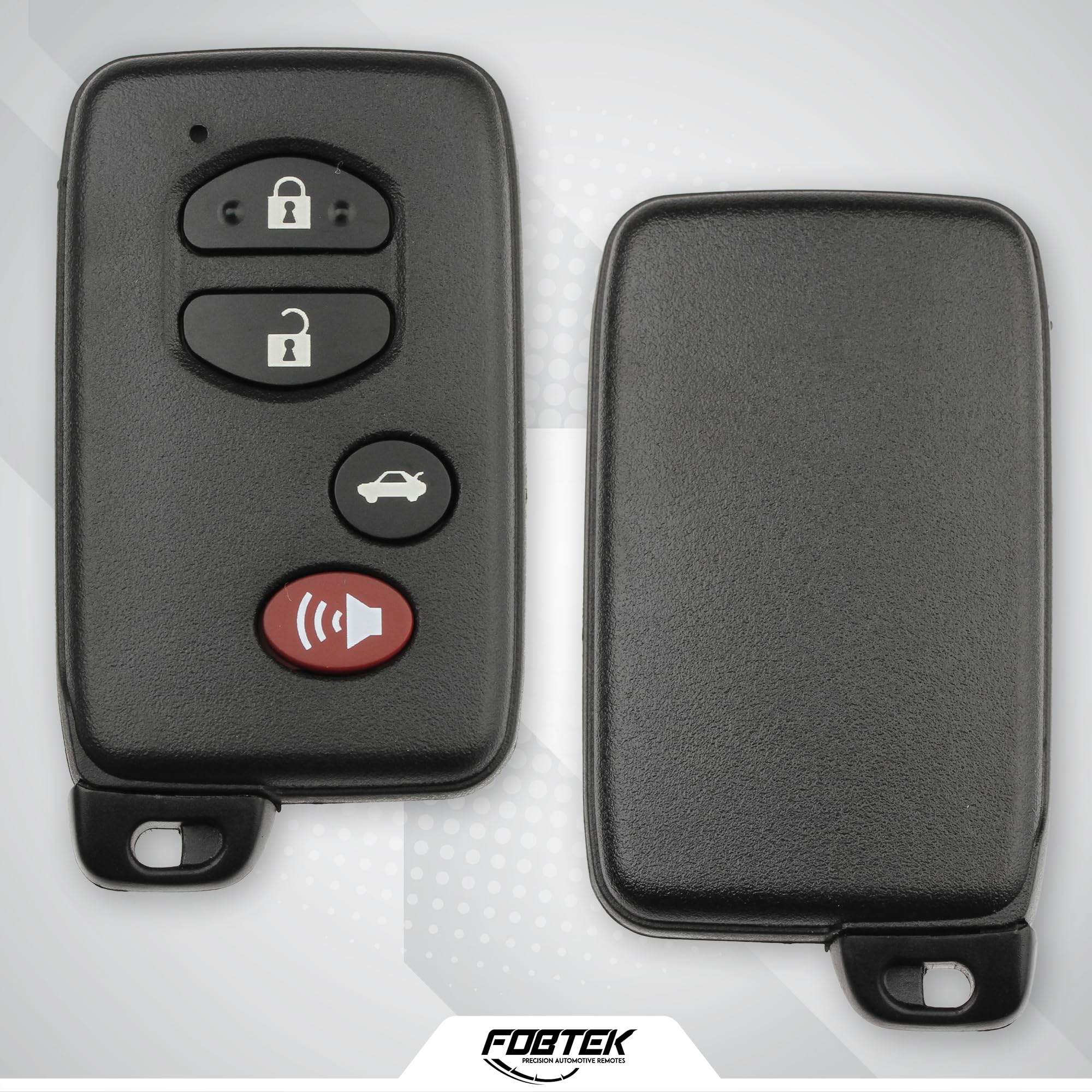 FOBTEK Smart Key Fob Shell Case for Toyota HYQ14AAB, 4-Button Black